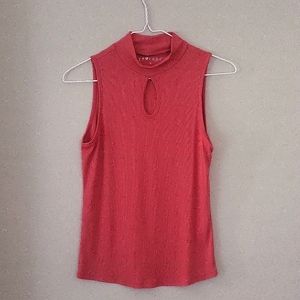 Ribbed Medium Eye Candy Peach Tank Top